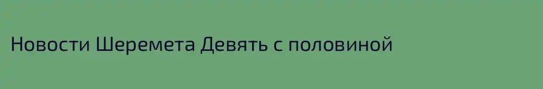 Новости Шеремета Девять с половиной